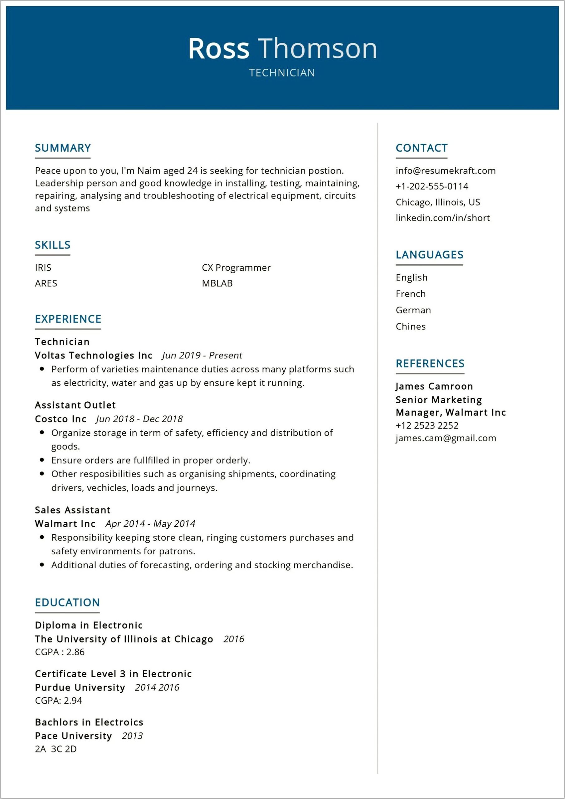 Industrial Maintenance Mechanic Resume Samples