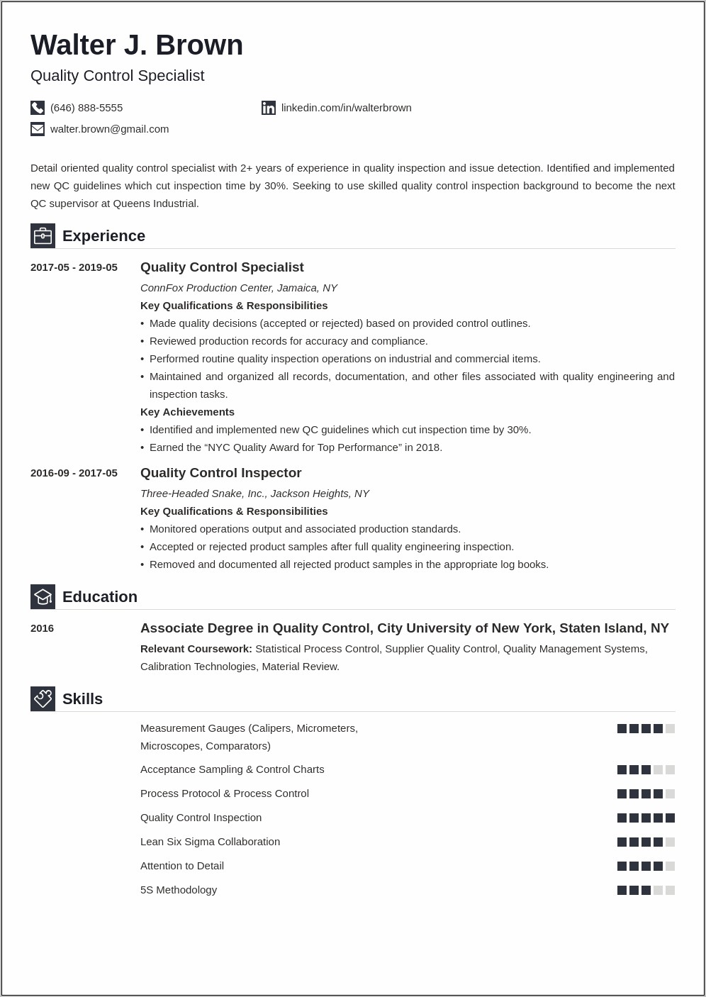 Industrial Safety Officer Sample Resume