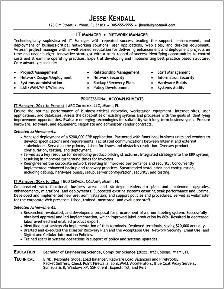 Information Security Manager Resume Samples