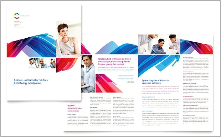 Information Technology Brochure Template Free Download