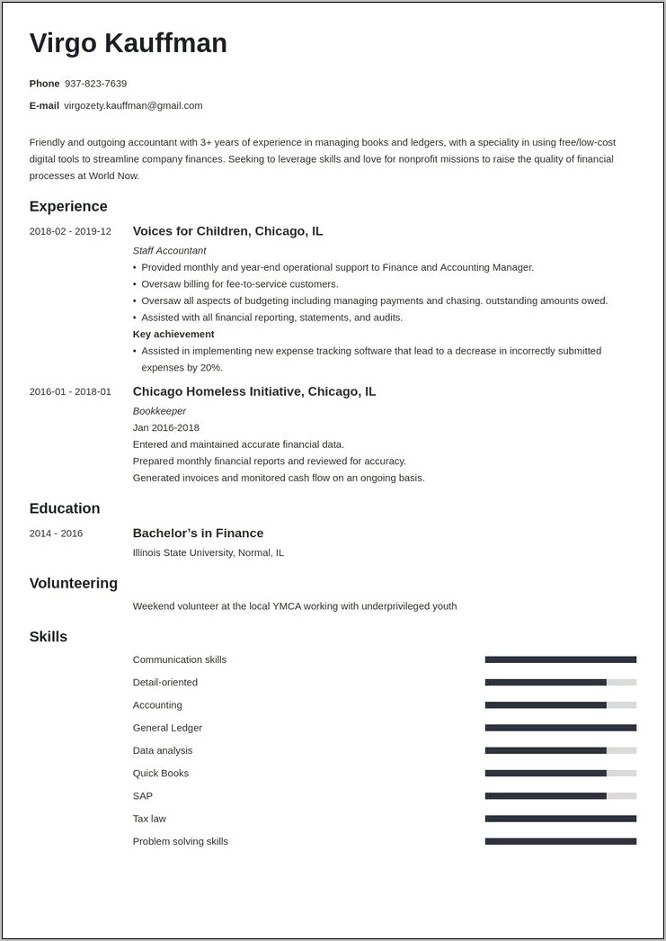 Initiative Job Duties Resume Examples