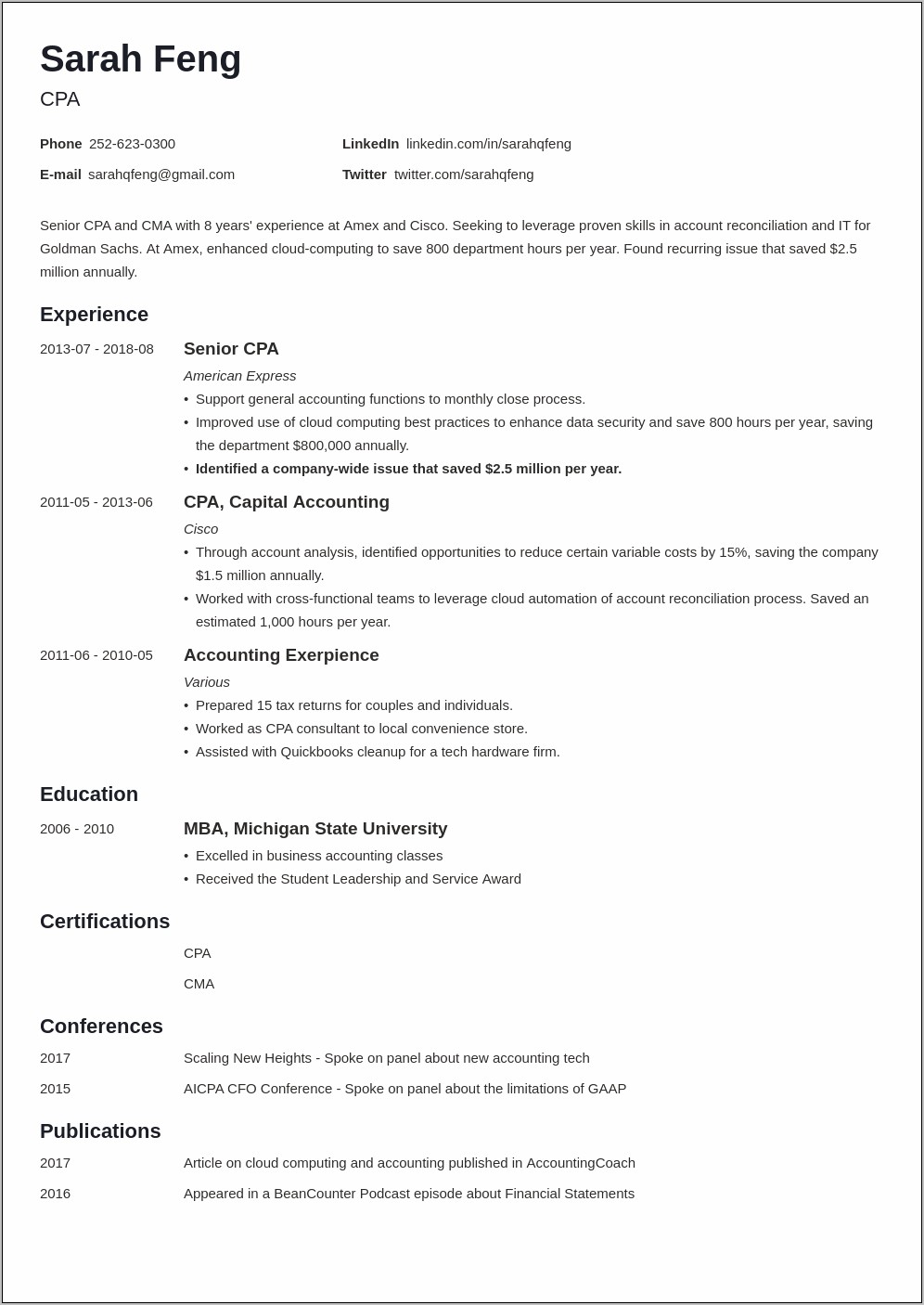 Inspiring Objective For Accounting Resume