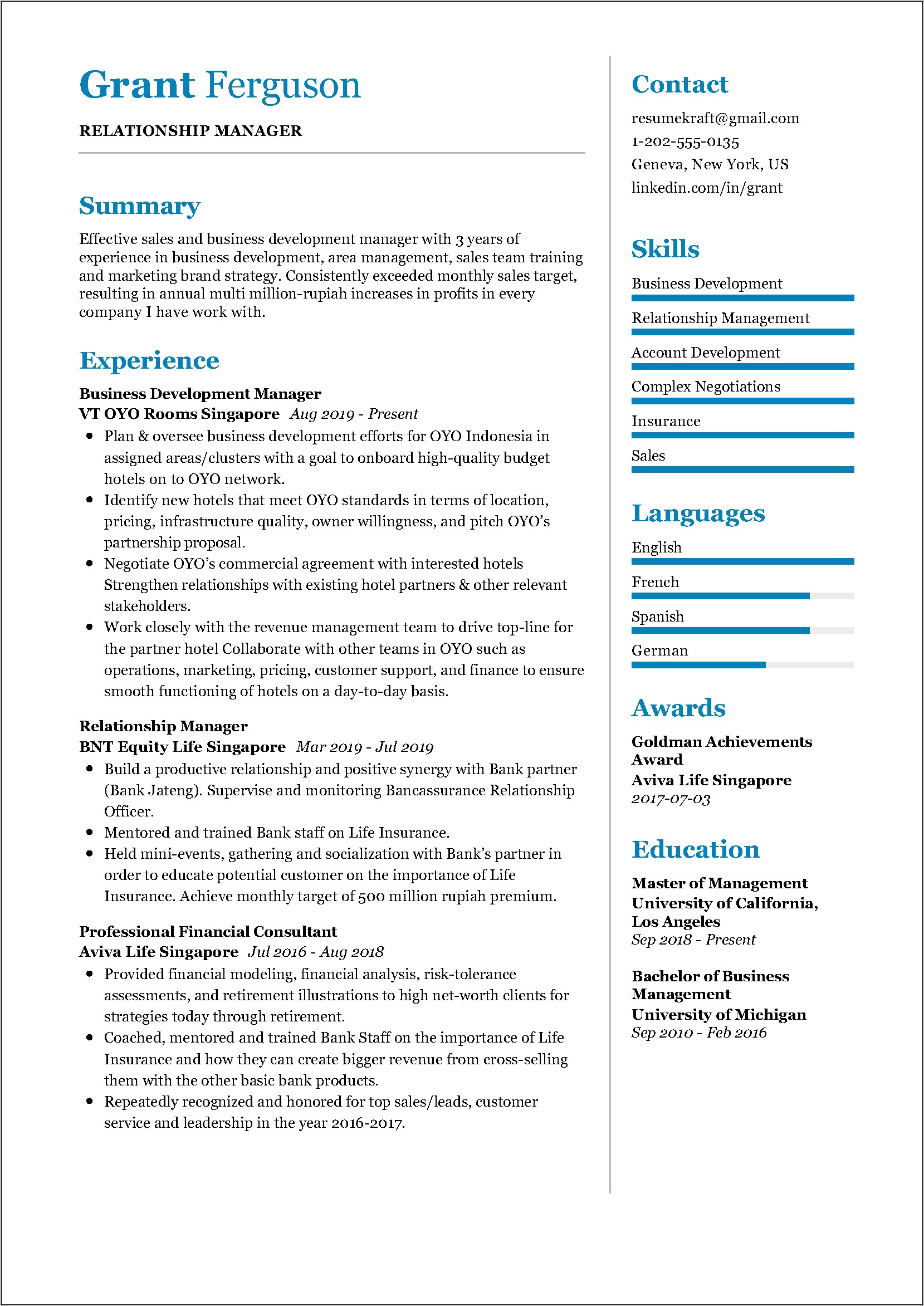 Insurance Sales Manager Resume Objective