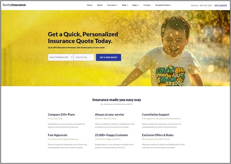 Insuranced Insurance Html Template Free Download