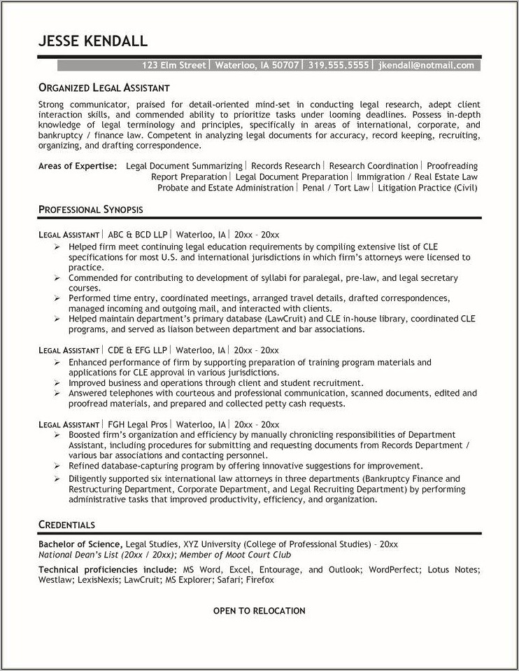 International Student Specialist Resume Sample