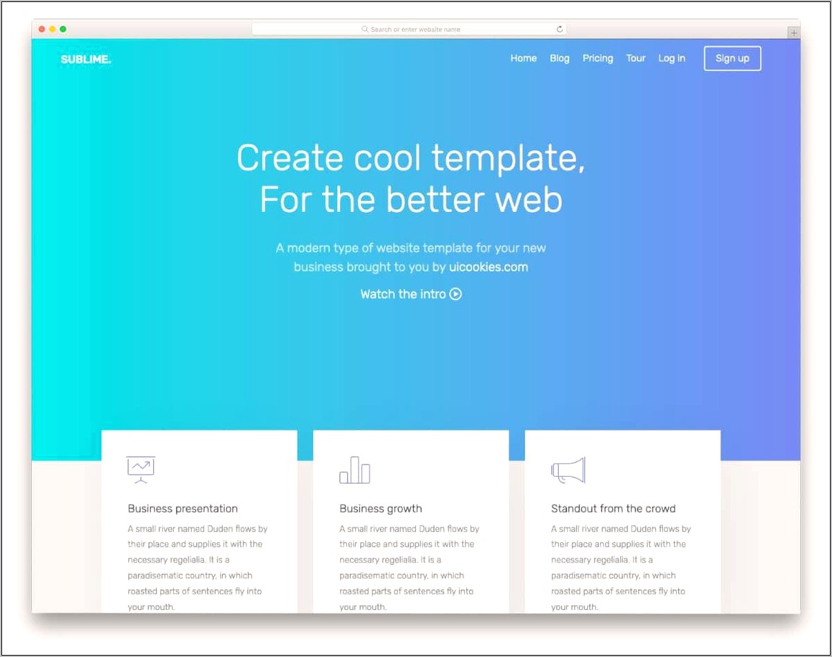 Intro Page Html Template Free Download