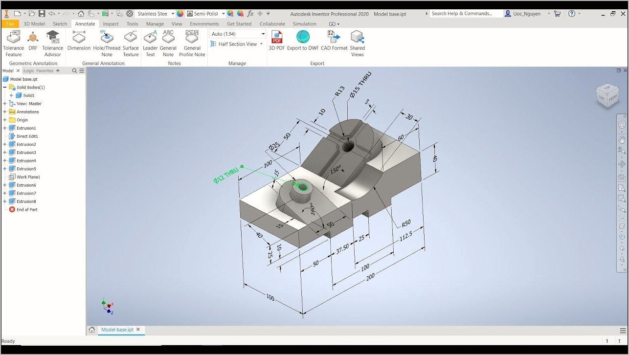 Inventor 2018 3d Pdf Template Download