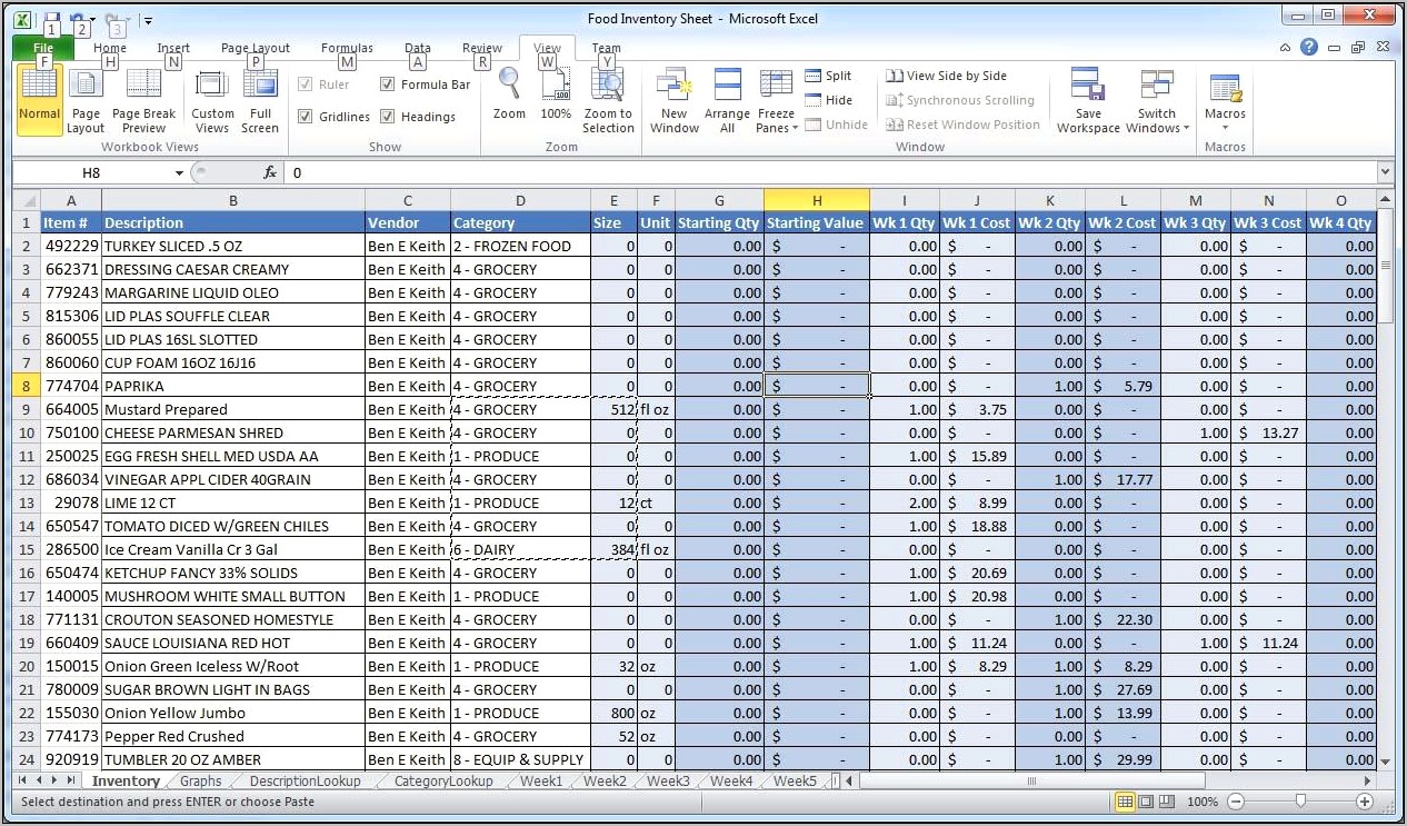 Inventory Sheet Template Excel Free Download