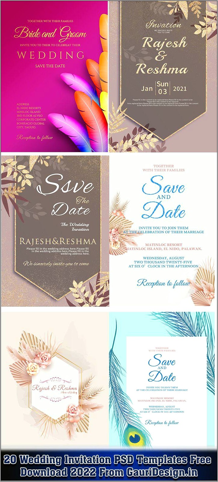 Invitation Card Psd Templates Free Download