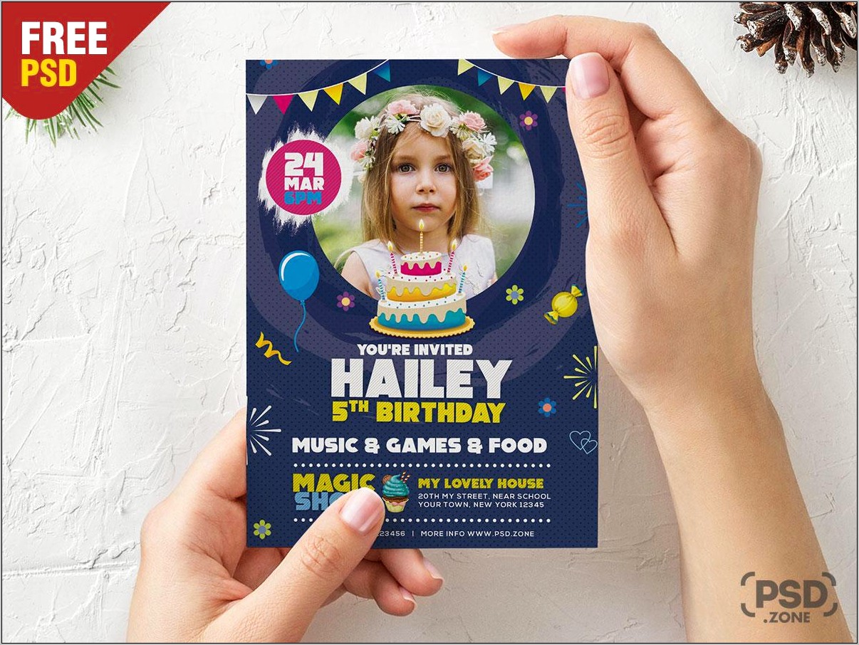 Invitation Card Template Free Download Photoshop