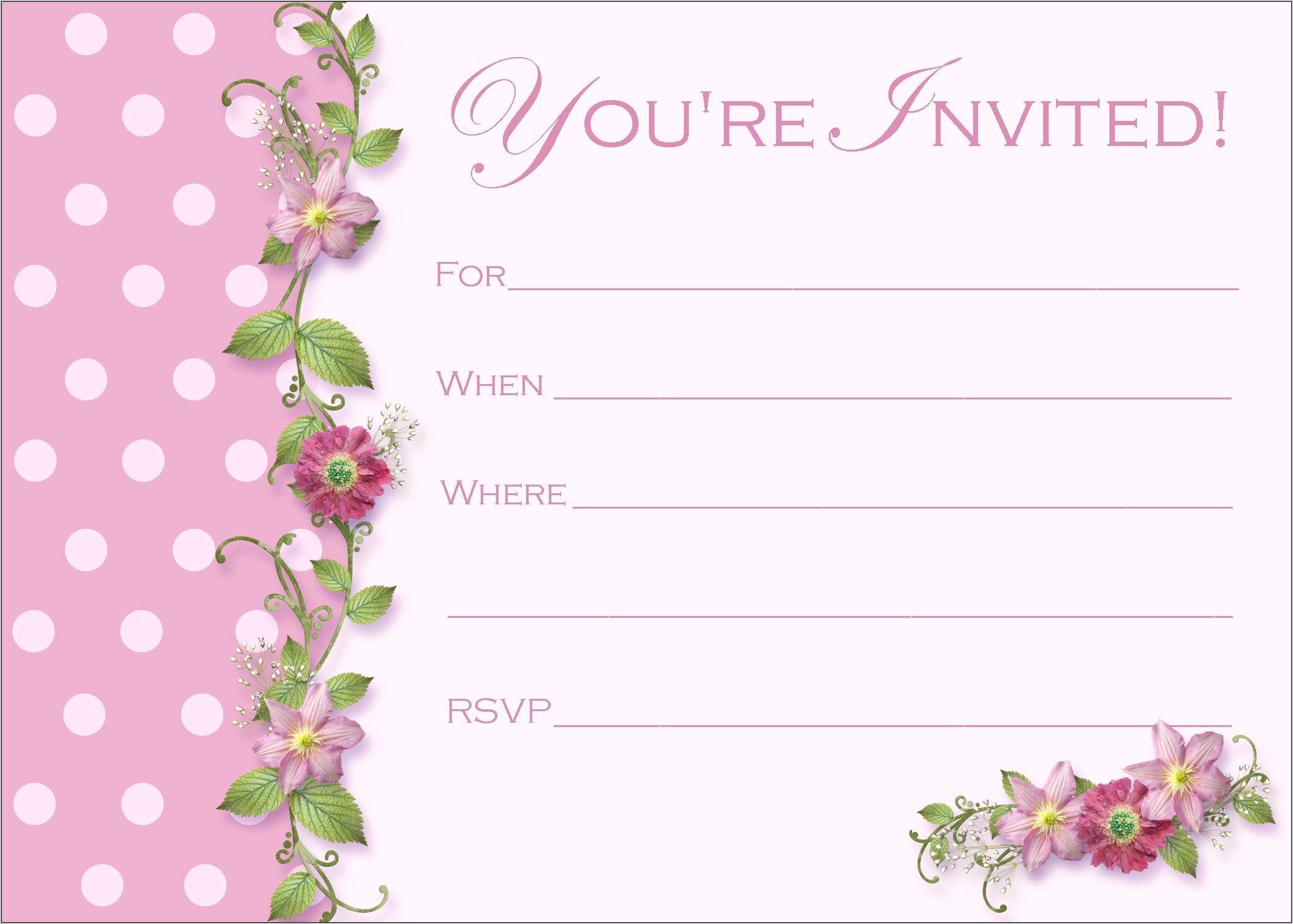 Invitation Templates Free Download For Students