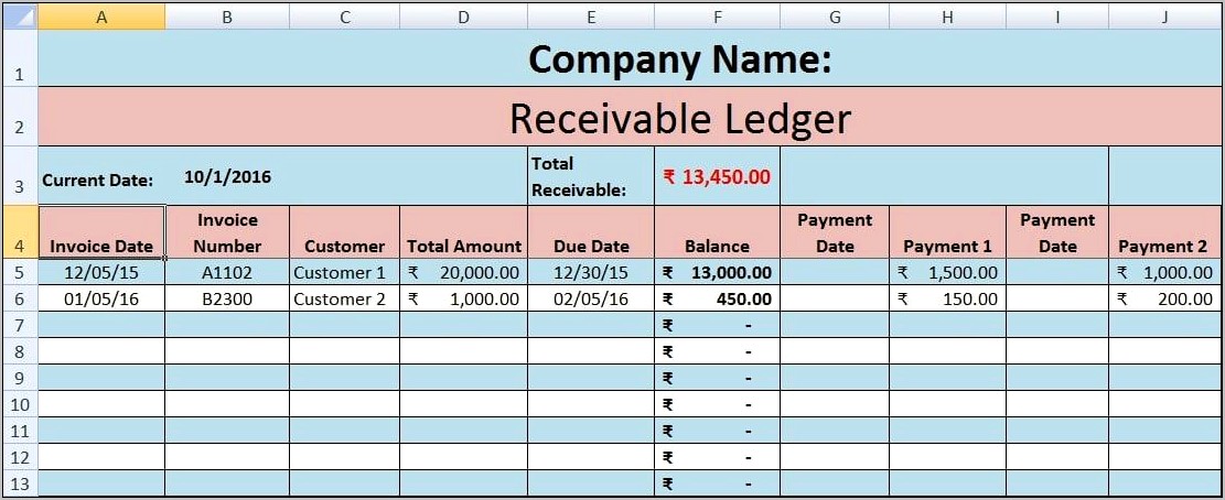 Invoice Monitor Tracker Template Sample Download