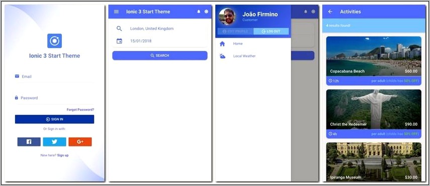 Ionic 3 Login Templates Free Download