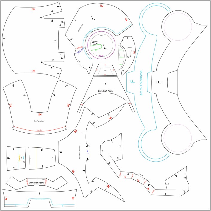 Iron Man Helmet Template Download Pdf