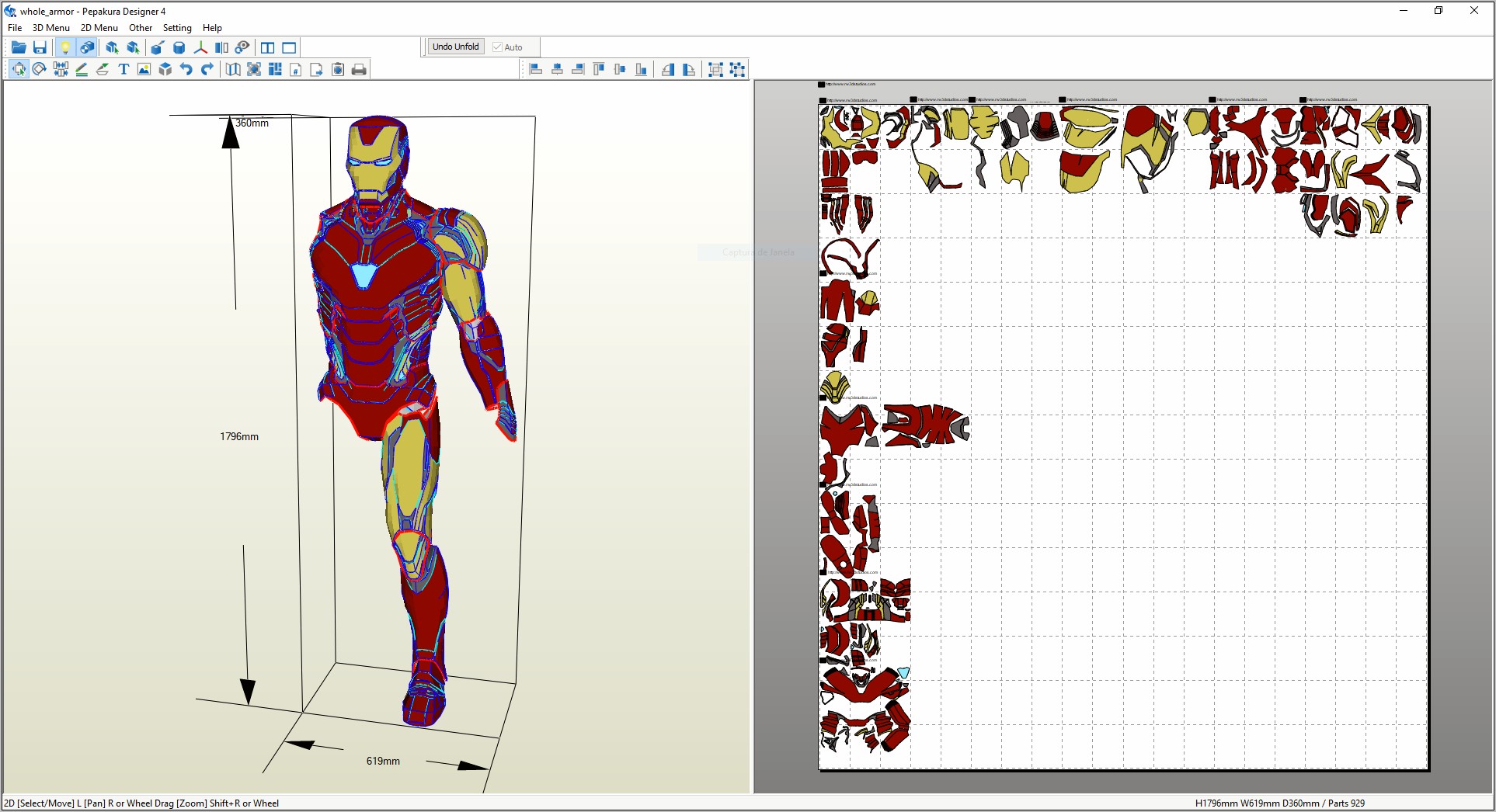 Iron Man Helmet Template Pepakura Download