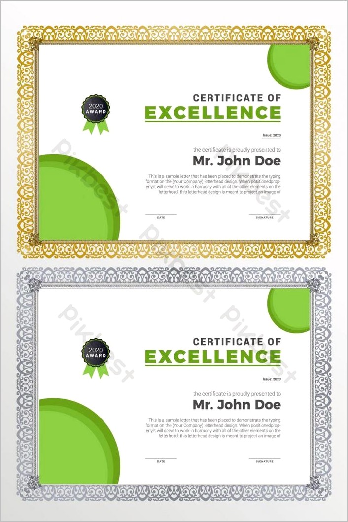 Isa Certificate Design Templates Free Download