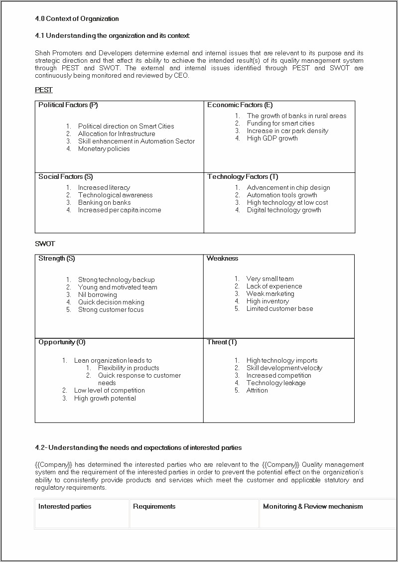 Iso 9001 Quality Manual Template Download