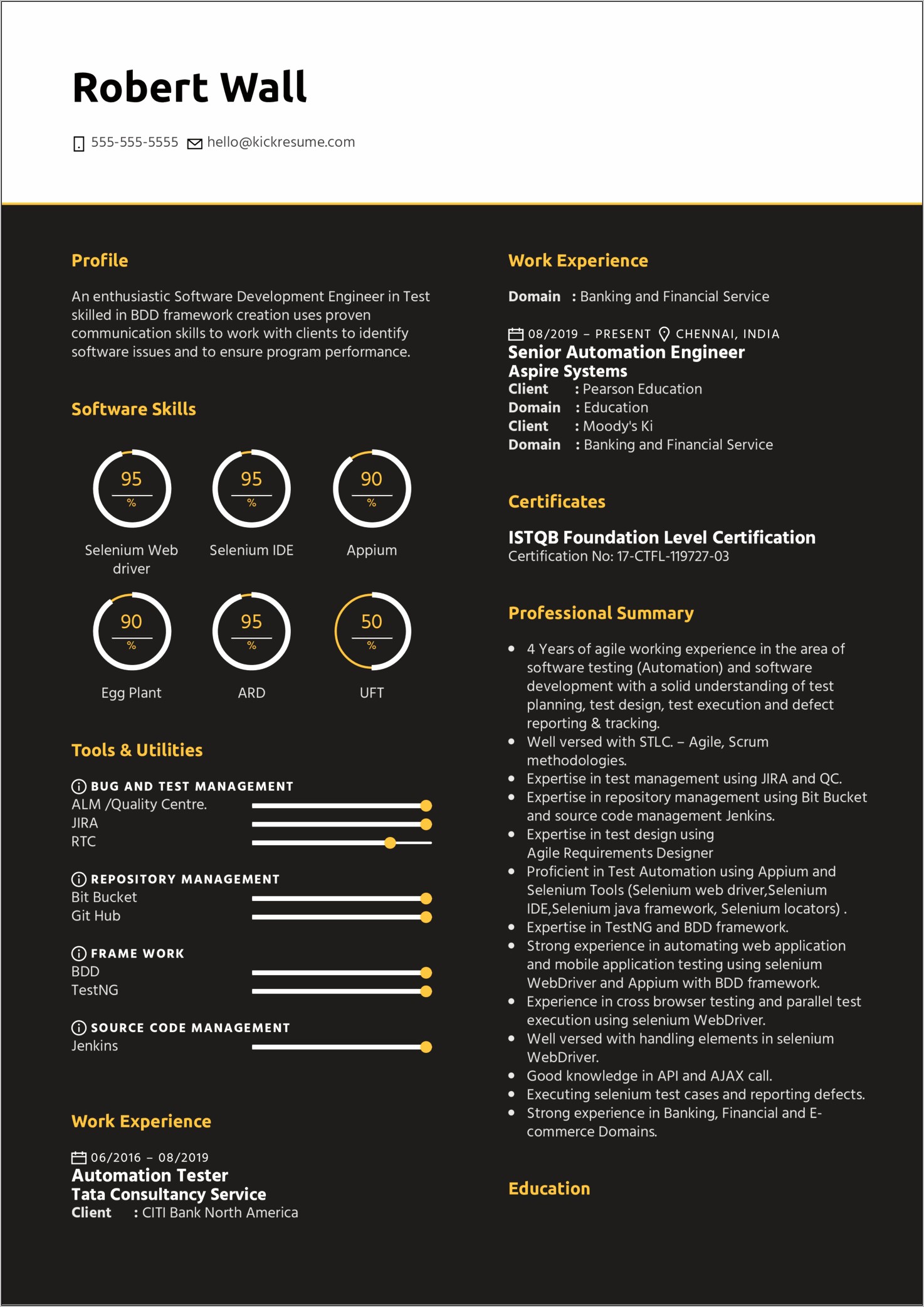 It Automation Engineers Sample Resumes