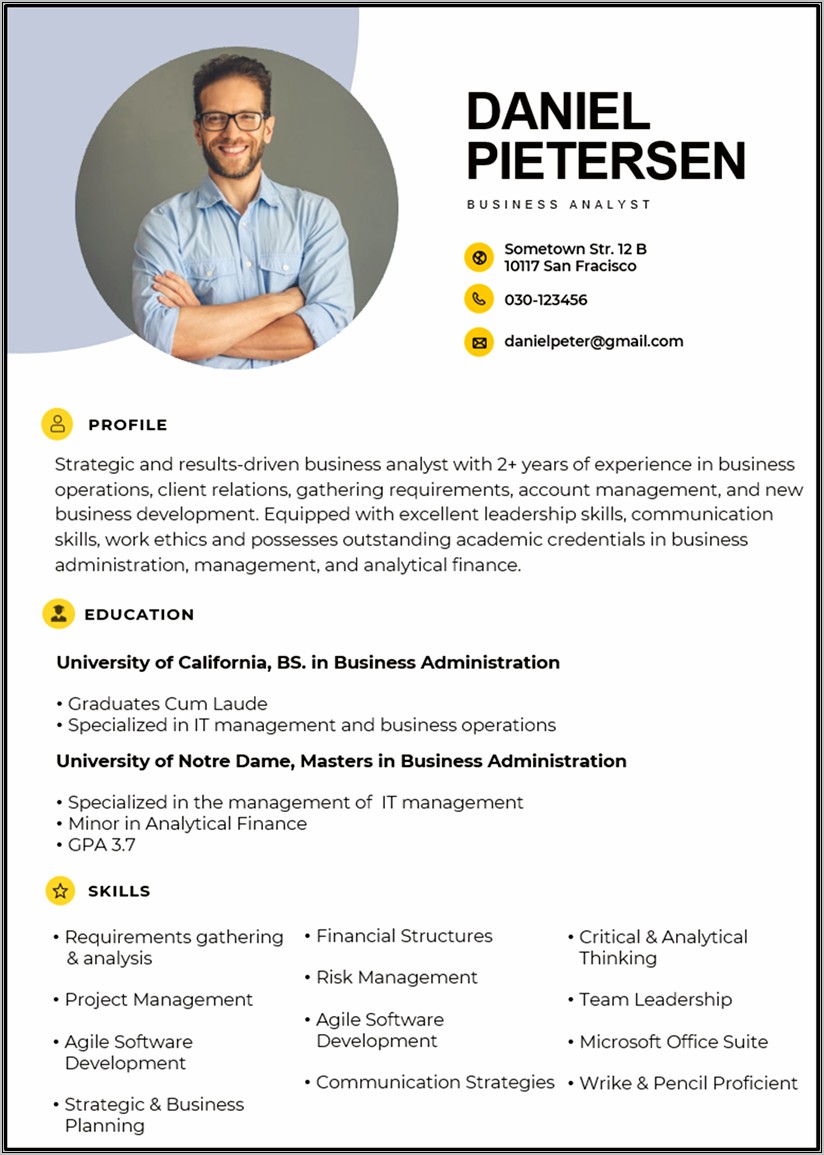 It Business Analyst Resume Examples