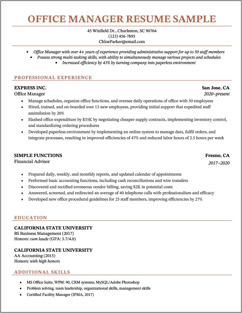 It Manager Resume Summary Example