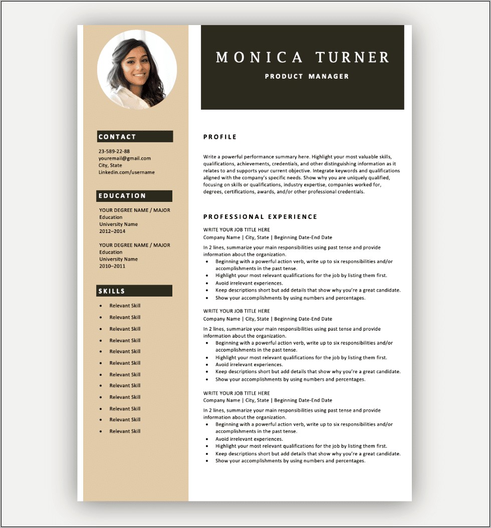 It Professional Sample Resume Format