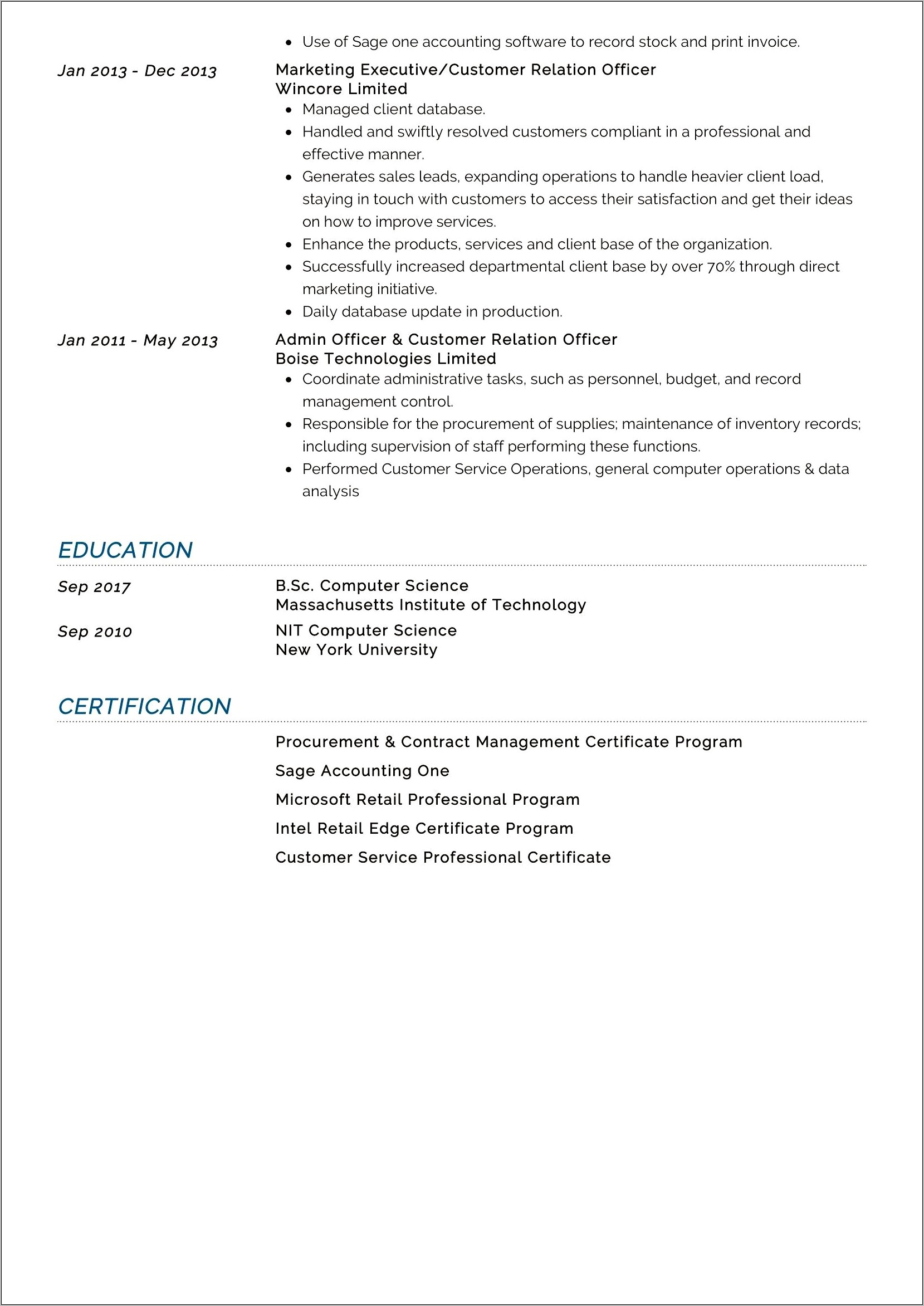 It Service Operations Manager Resume