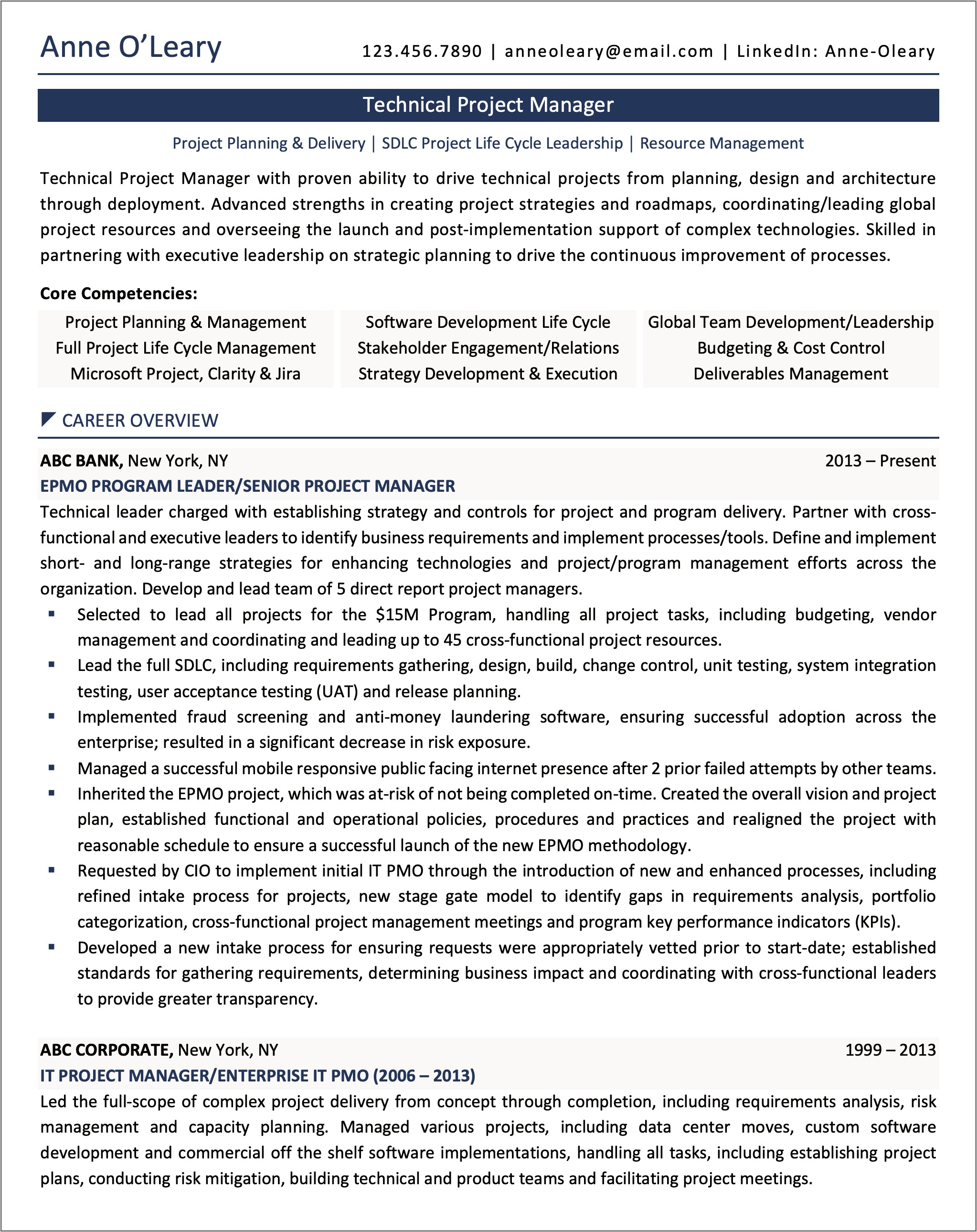 It Support Manager Resume Examples