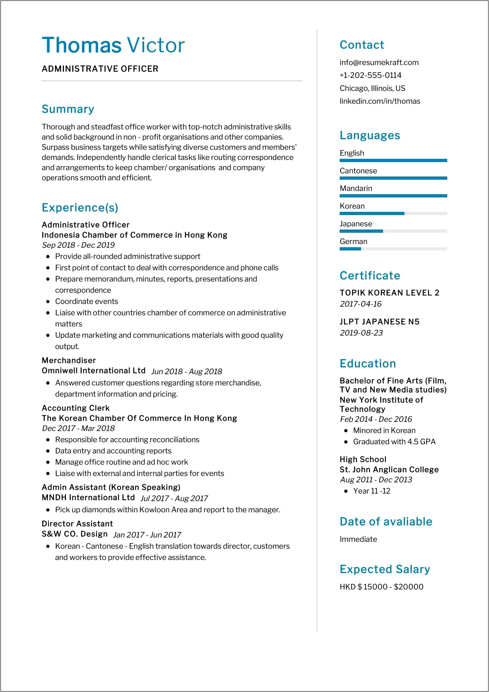 It Support Officer Resume Sample