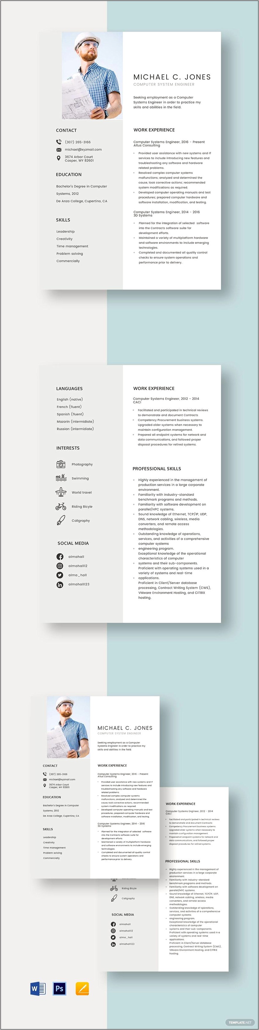 It Systems Engineer Resume Examples