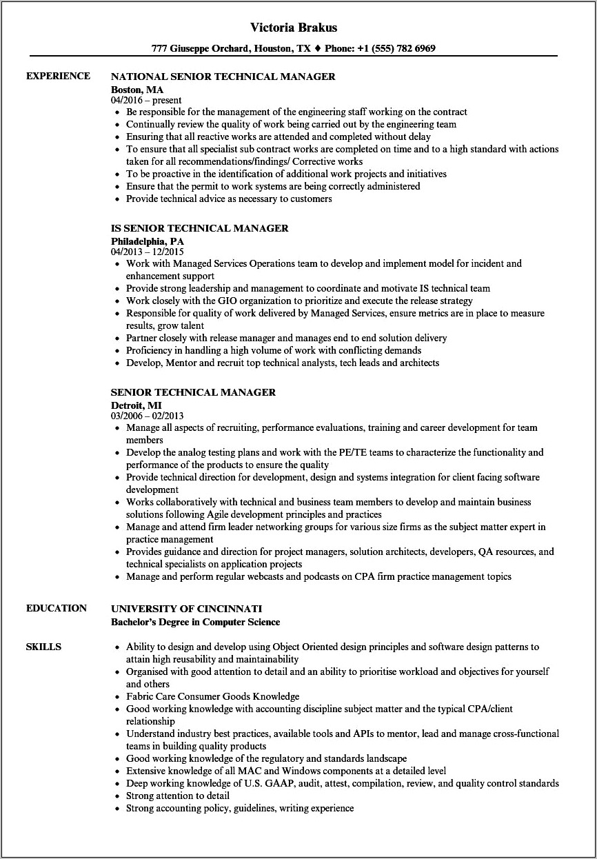 Java J2ee Technical Manager Resume