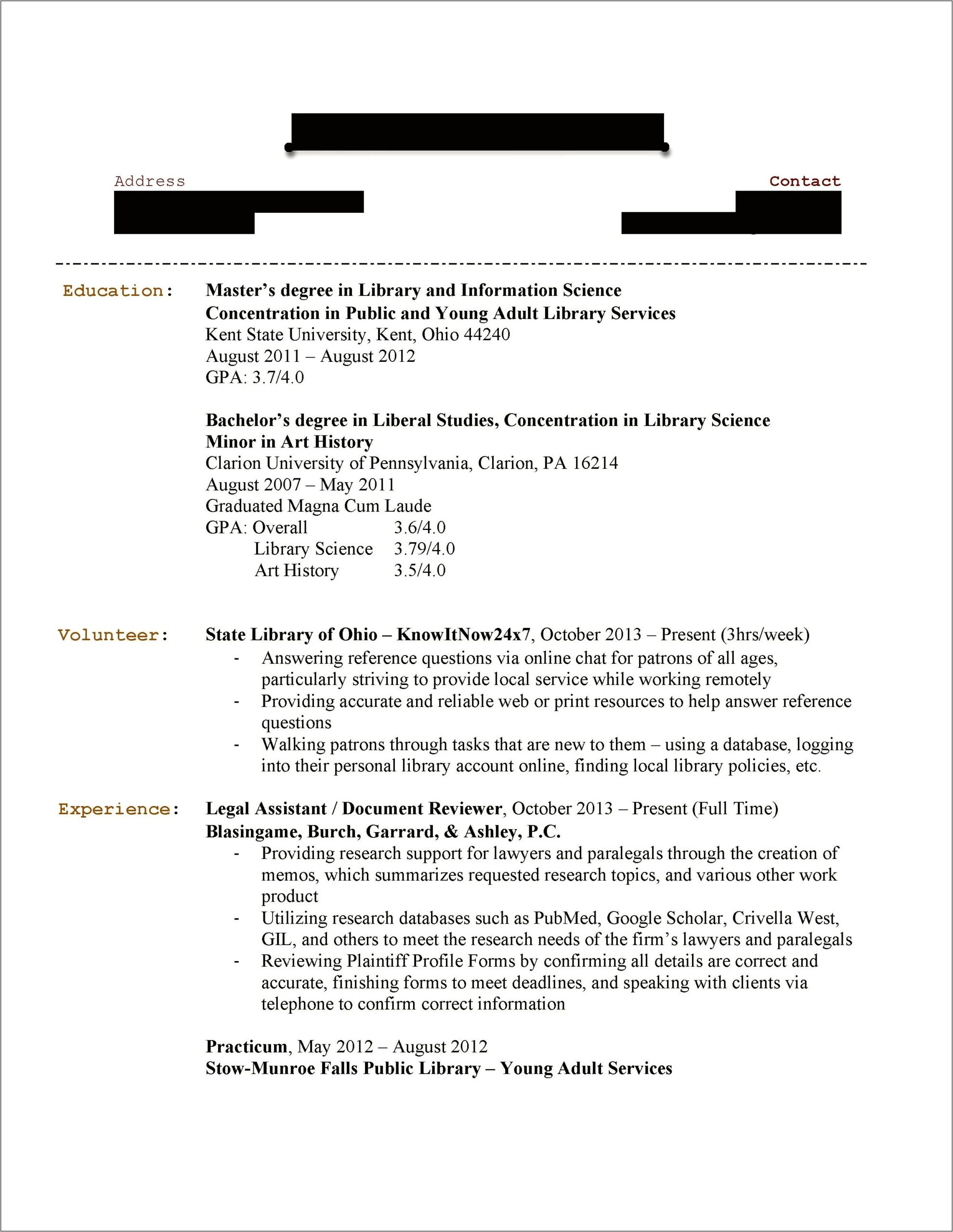 Job Application Resume Library Reddit