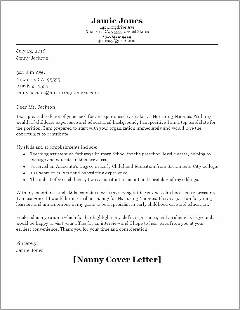 Job Jenny Resume Samples Pdf