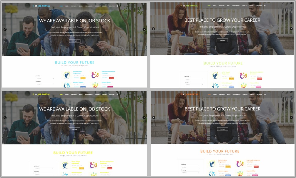 Job Portal Related Templates Free Download