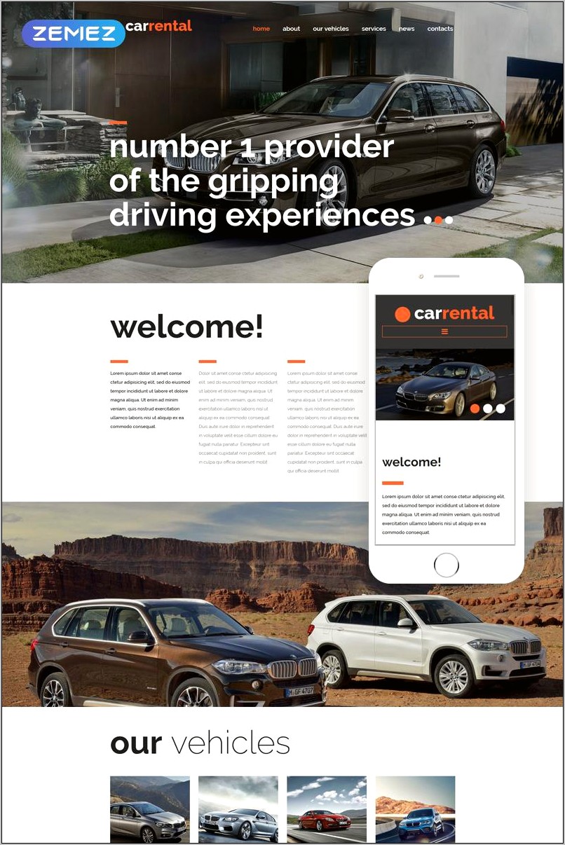 Joomla Car Rental Template Free Download