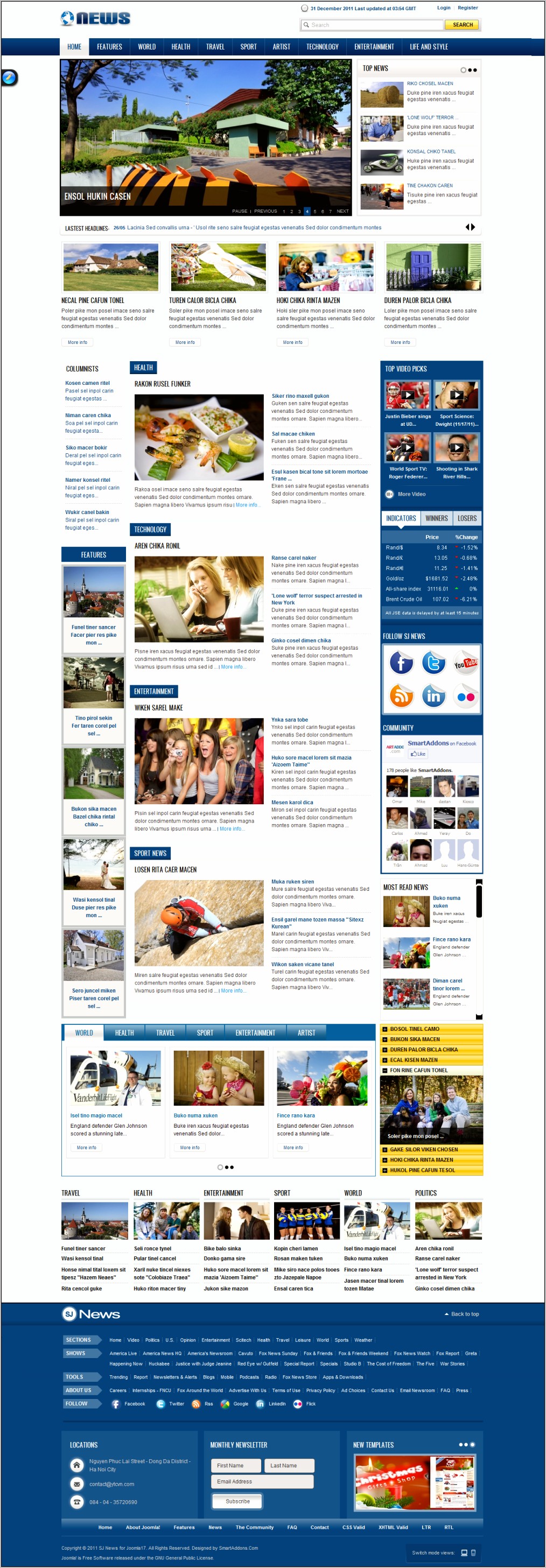 Joomla Template Free Download 3.0