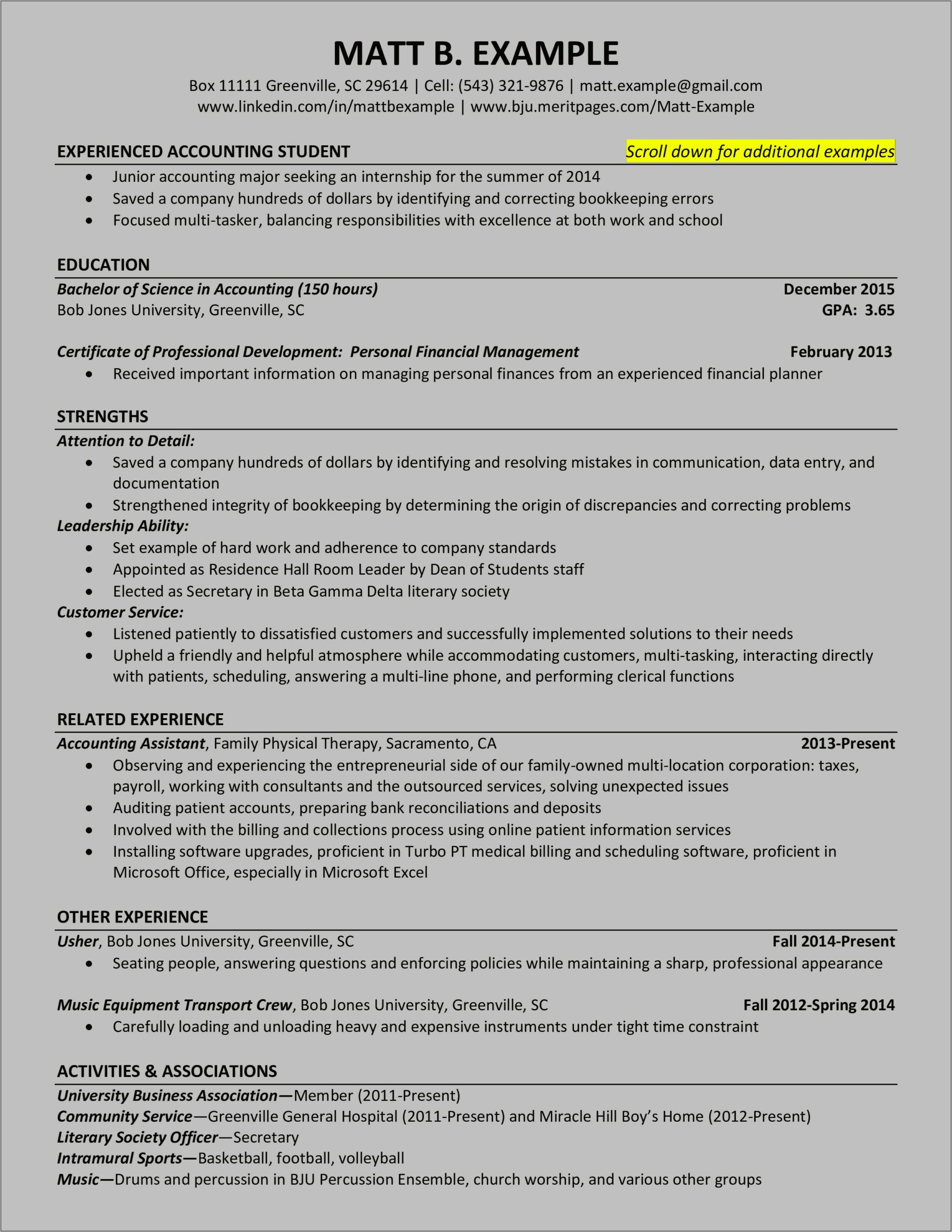 Junior Accountant Resume Sample Pdf