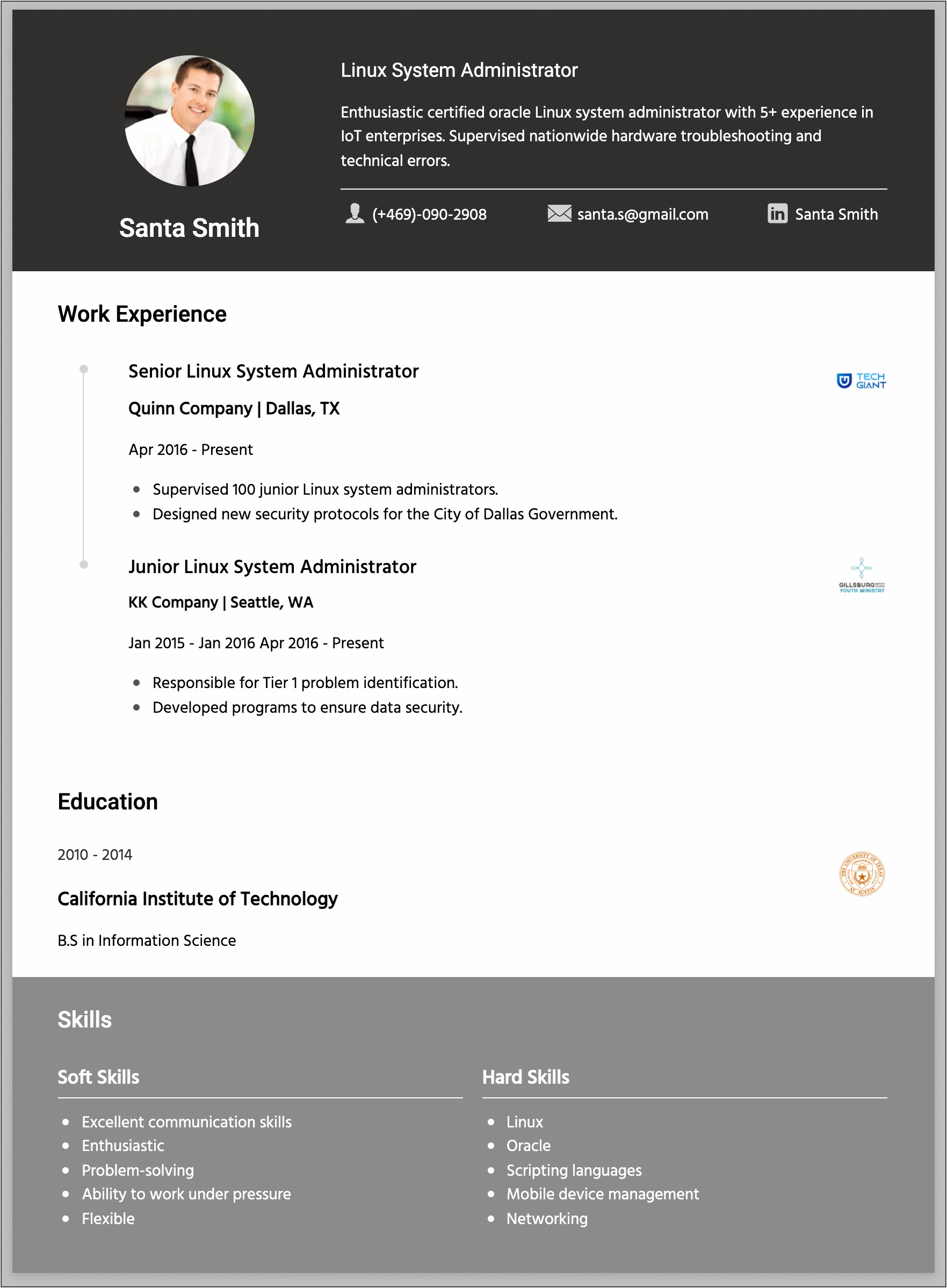 Junior Network Administrator Resume Sample