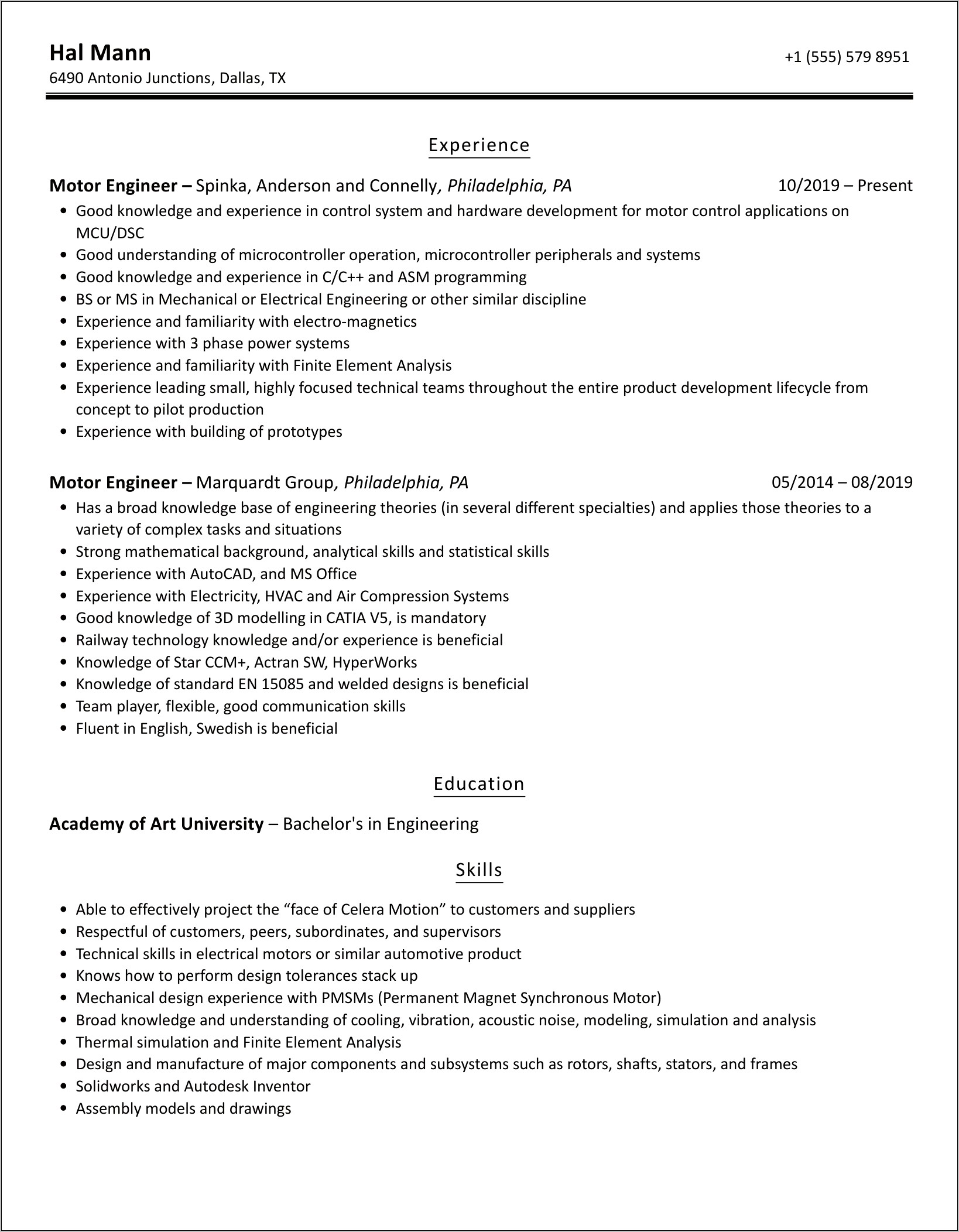 Kinesiology Motor Learning Resume Examples