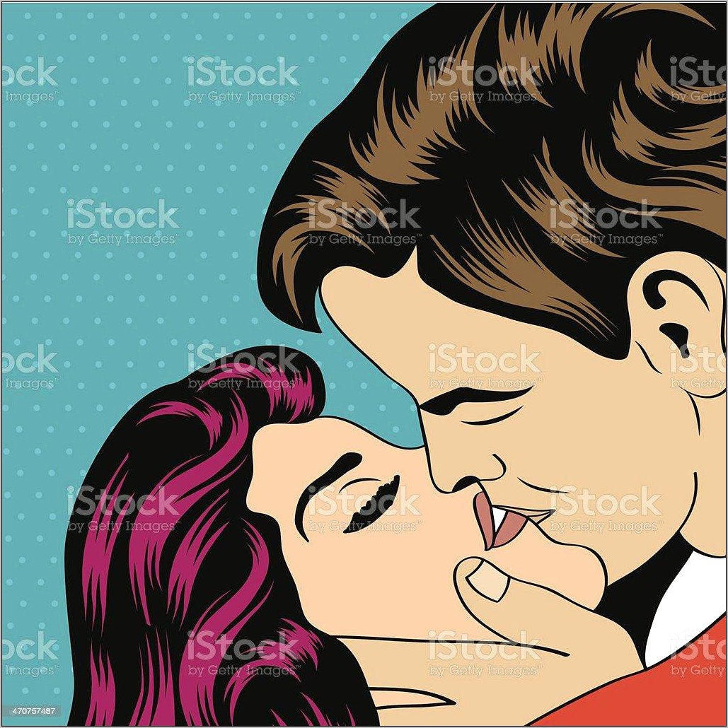 Kissing Couple Pop Up Card Template Download