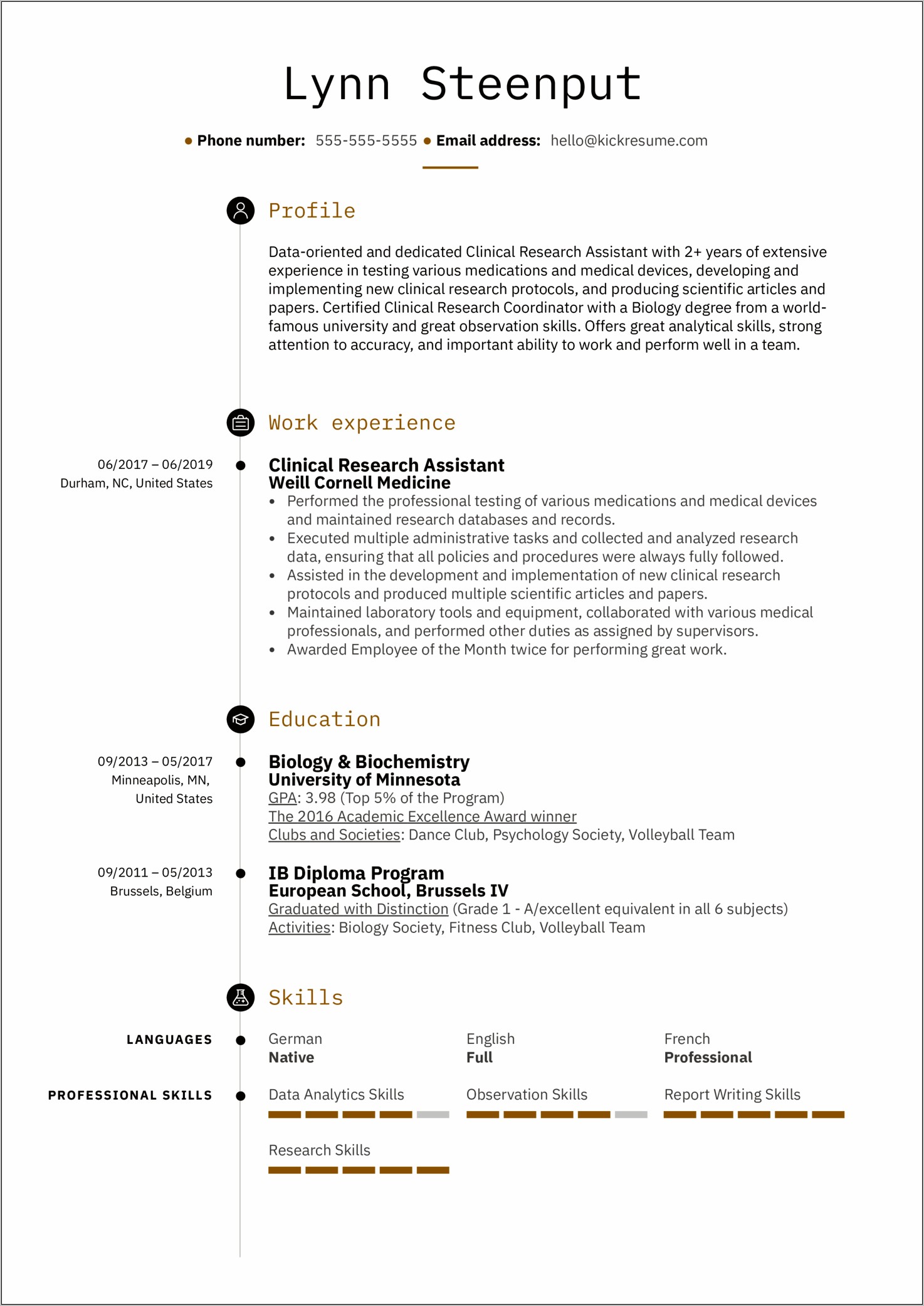 Lab Research Assistant Skills Resume