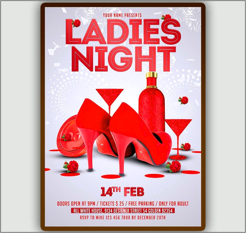 Ladies Night Poster Template Free Download