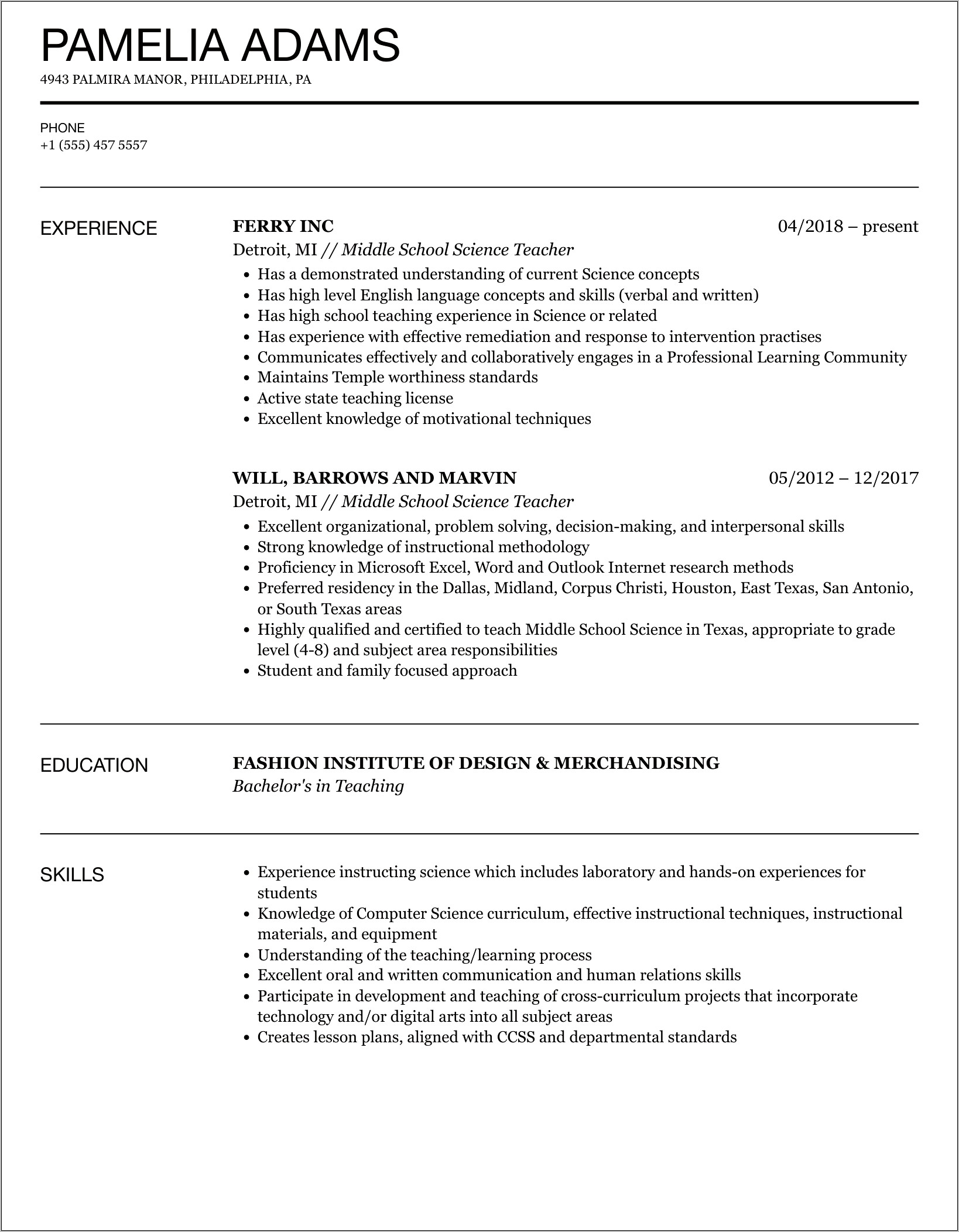 Language Arts Teacher Resume Objective