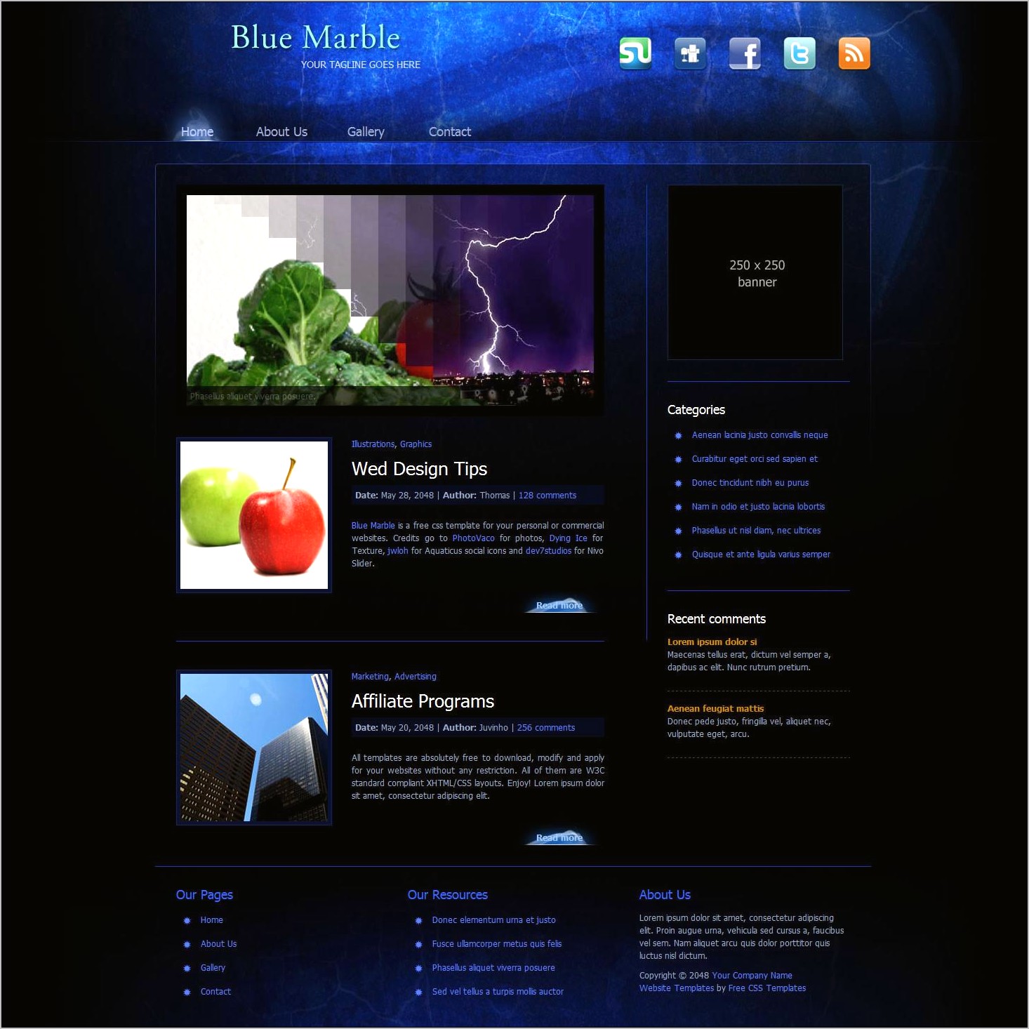 Latest Css Web Templates Free Download