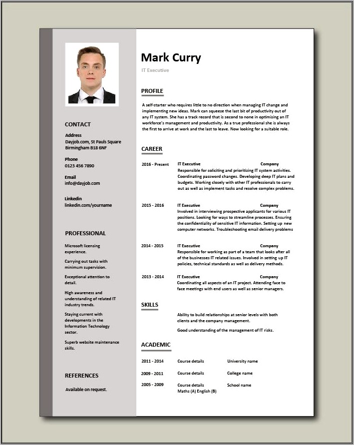 Latest Resume Format Sample 2014