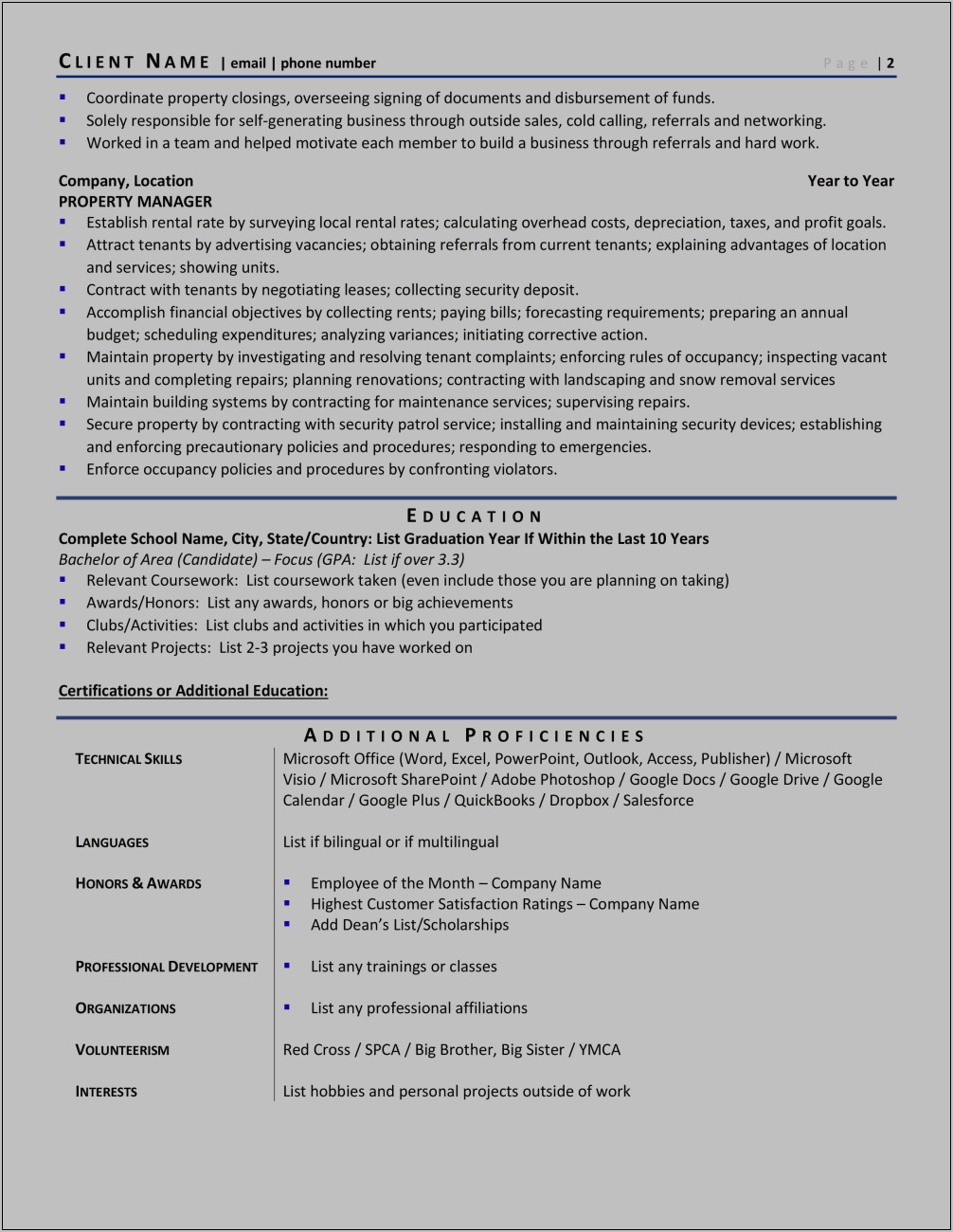 Leasing Agent Objective Resume Samples