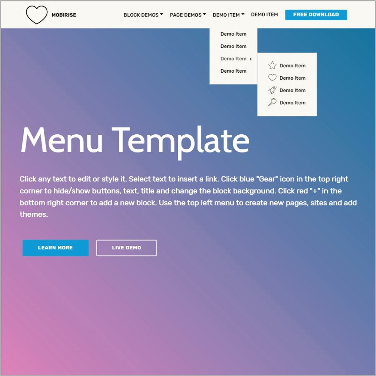 Left Side Menu Templates Free Download