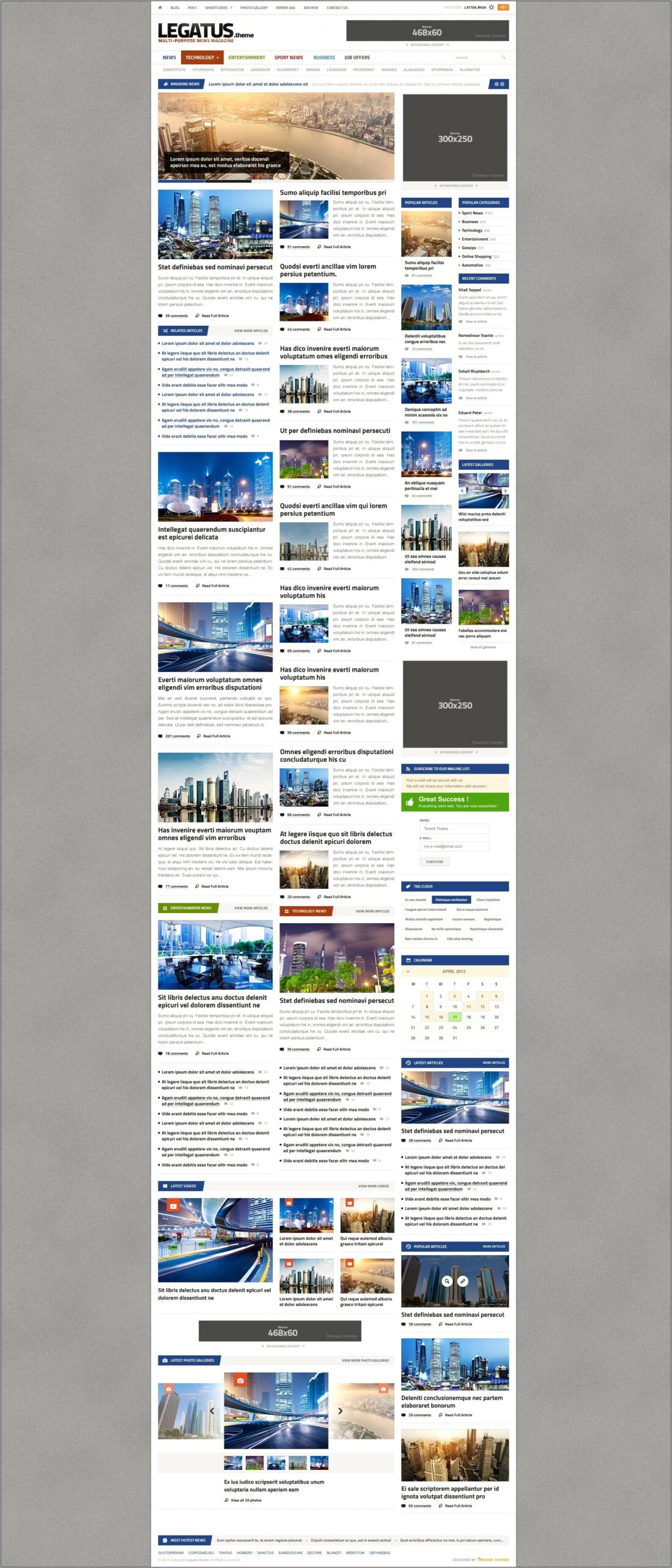 Legatus Responsive News Magazine Html Template Download