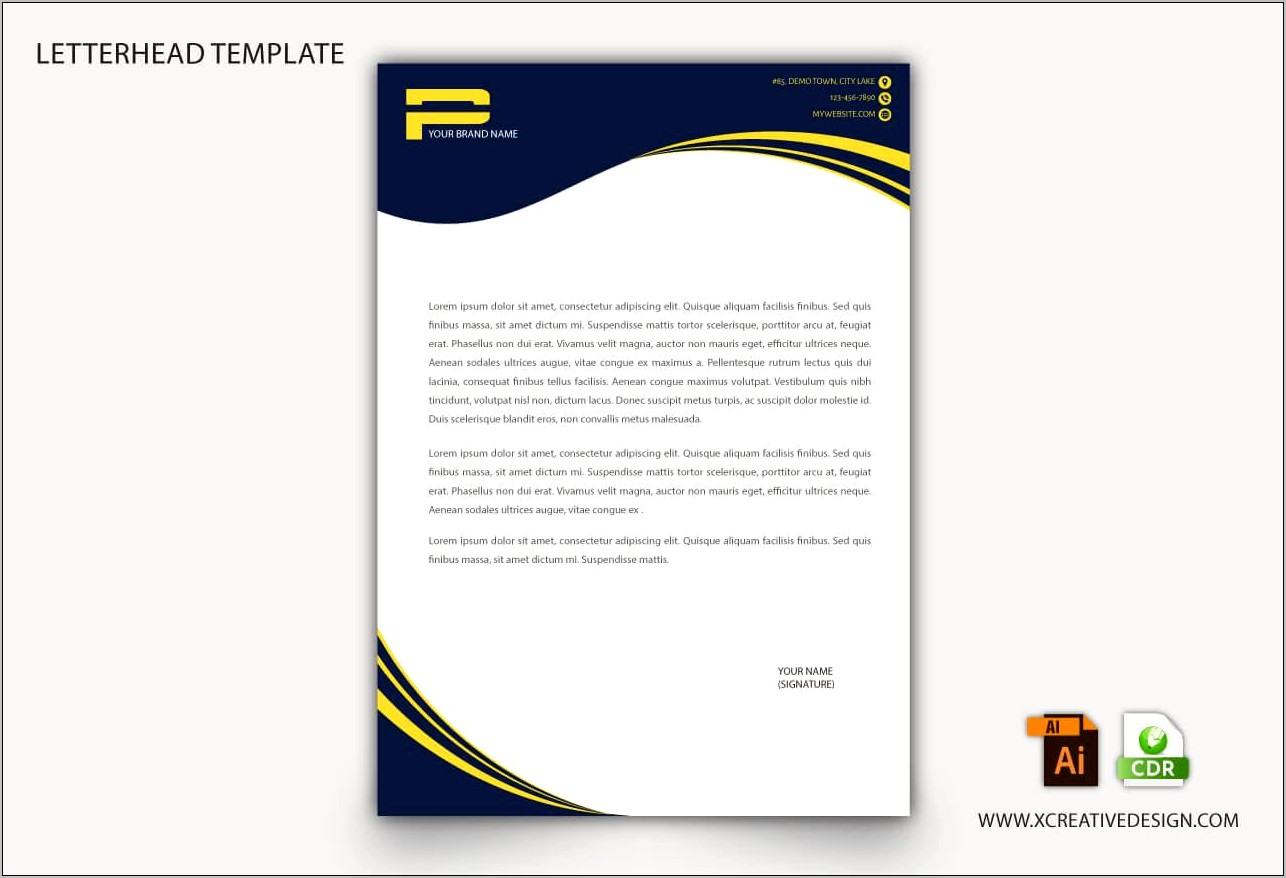 Letterhead Corel Draw Templates Free Download