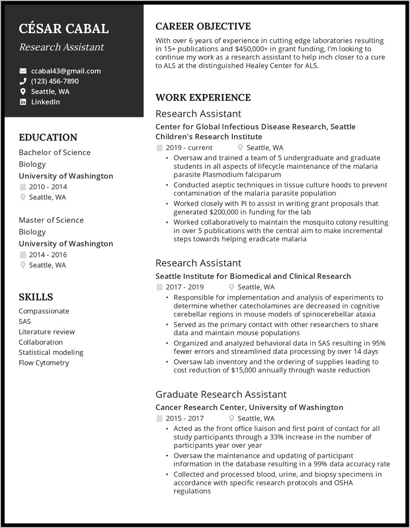 Library Assistant Resume Objective Examples