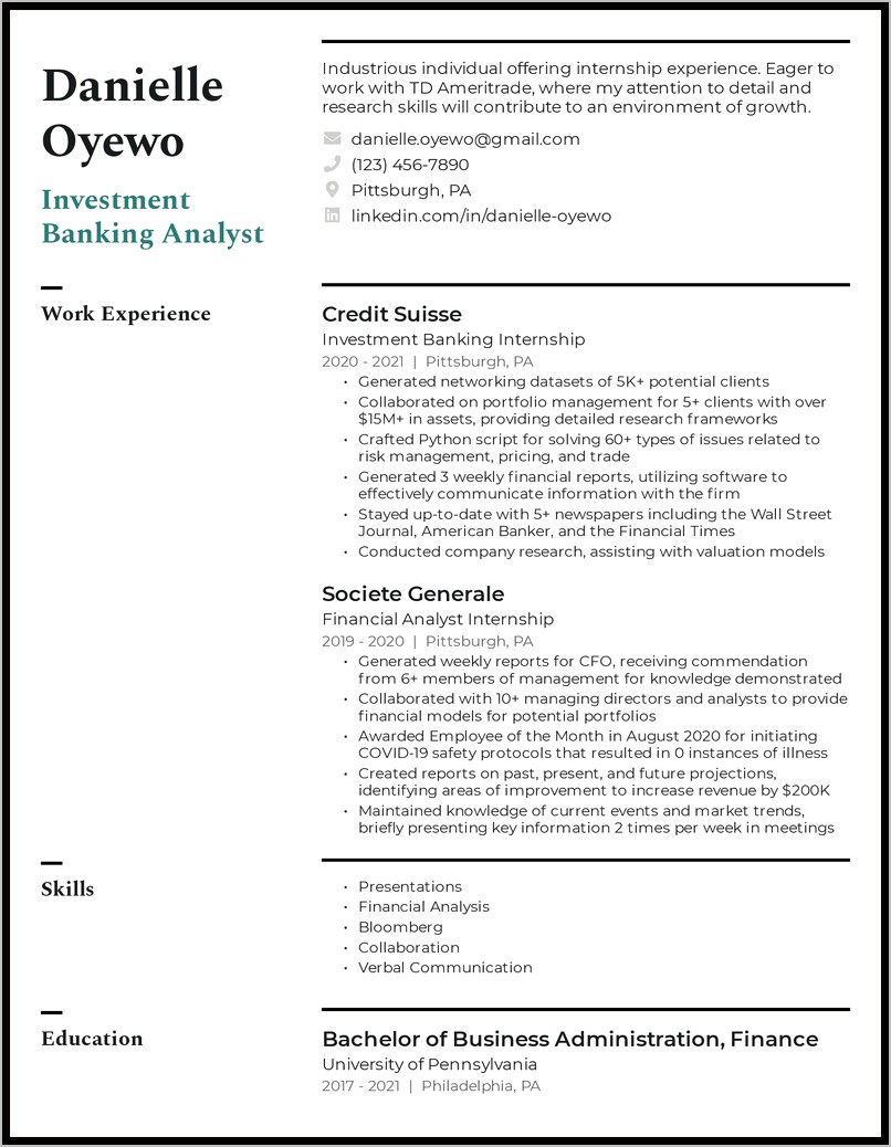 Licensed Banker Resume Objective Ideas